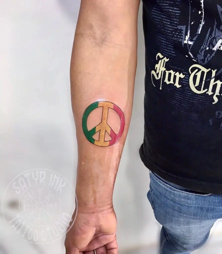 Bright Forearm Tattoo Peace Inspired 