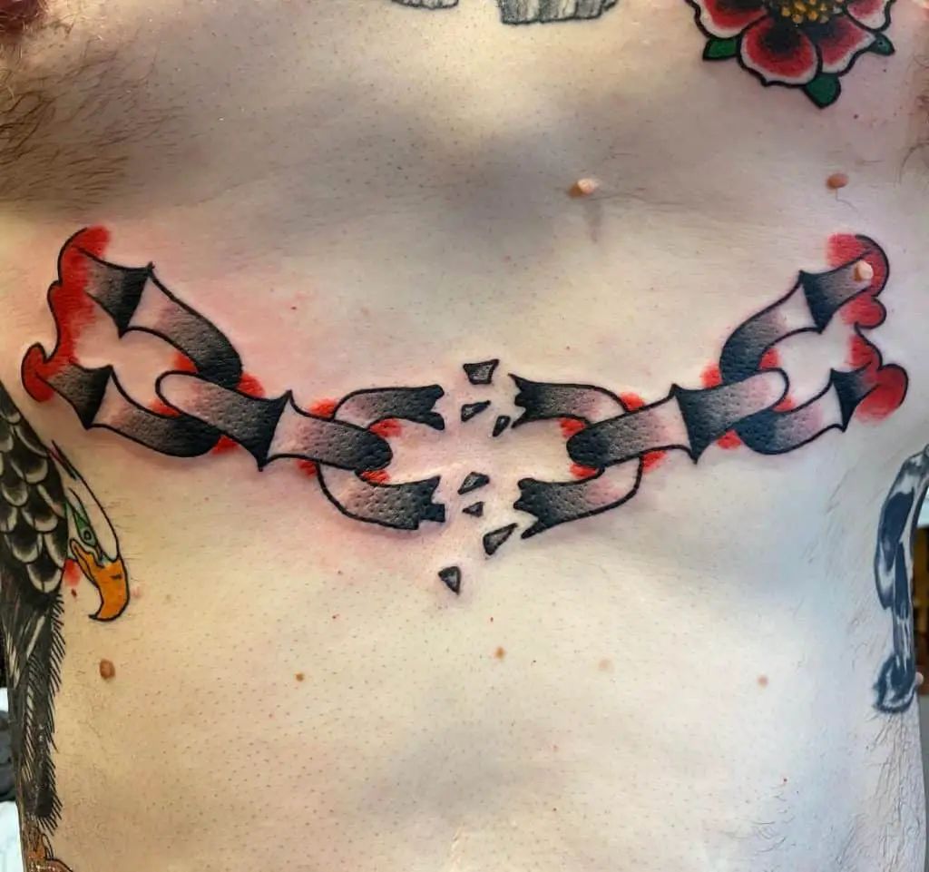 Broken Chain Tattoo 3