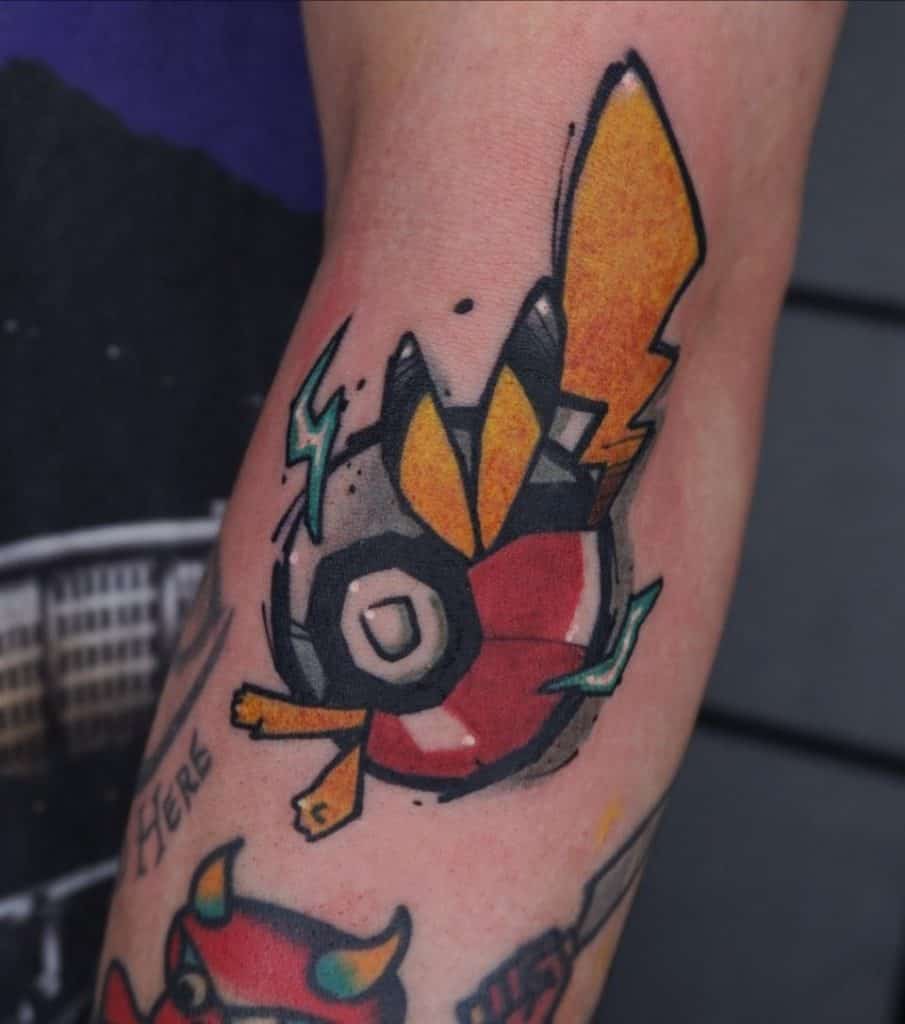 Creative Pokemon Ball Tattoo