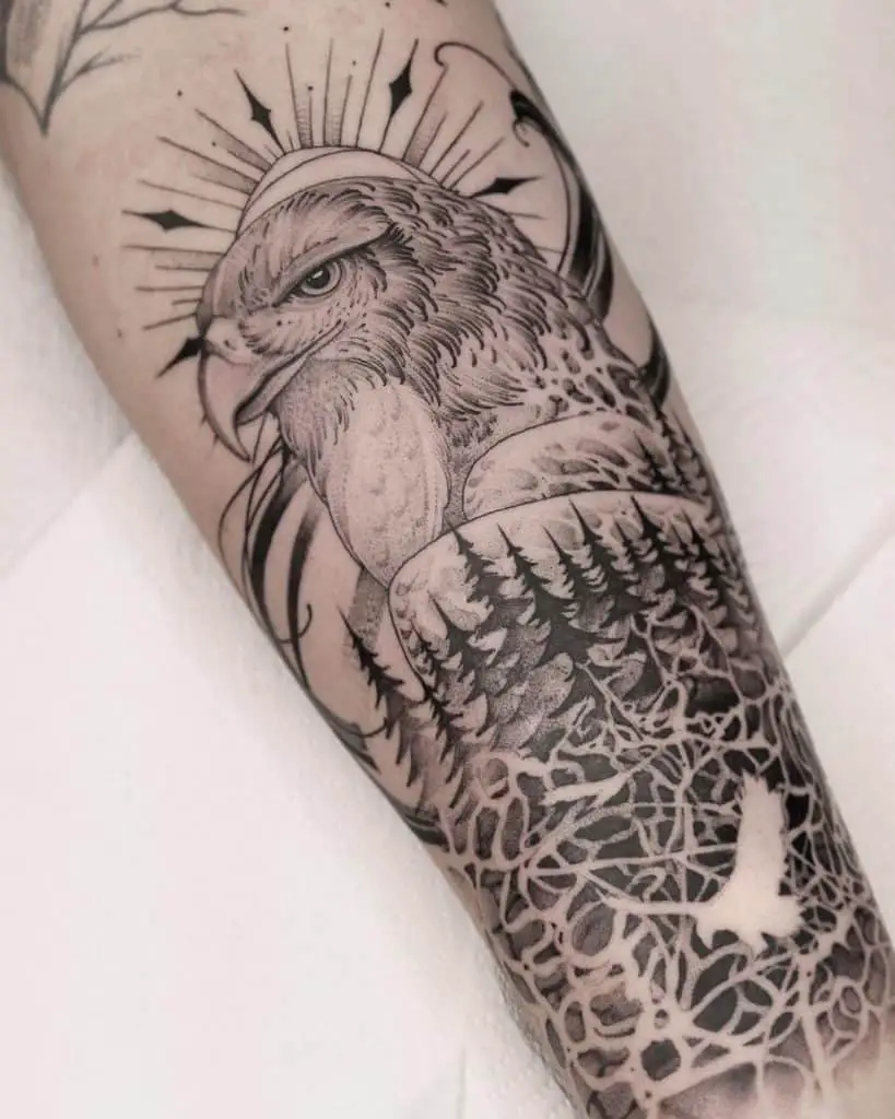 Eagle Tattoo Designs Forest Inspired Idea 