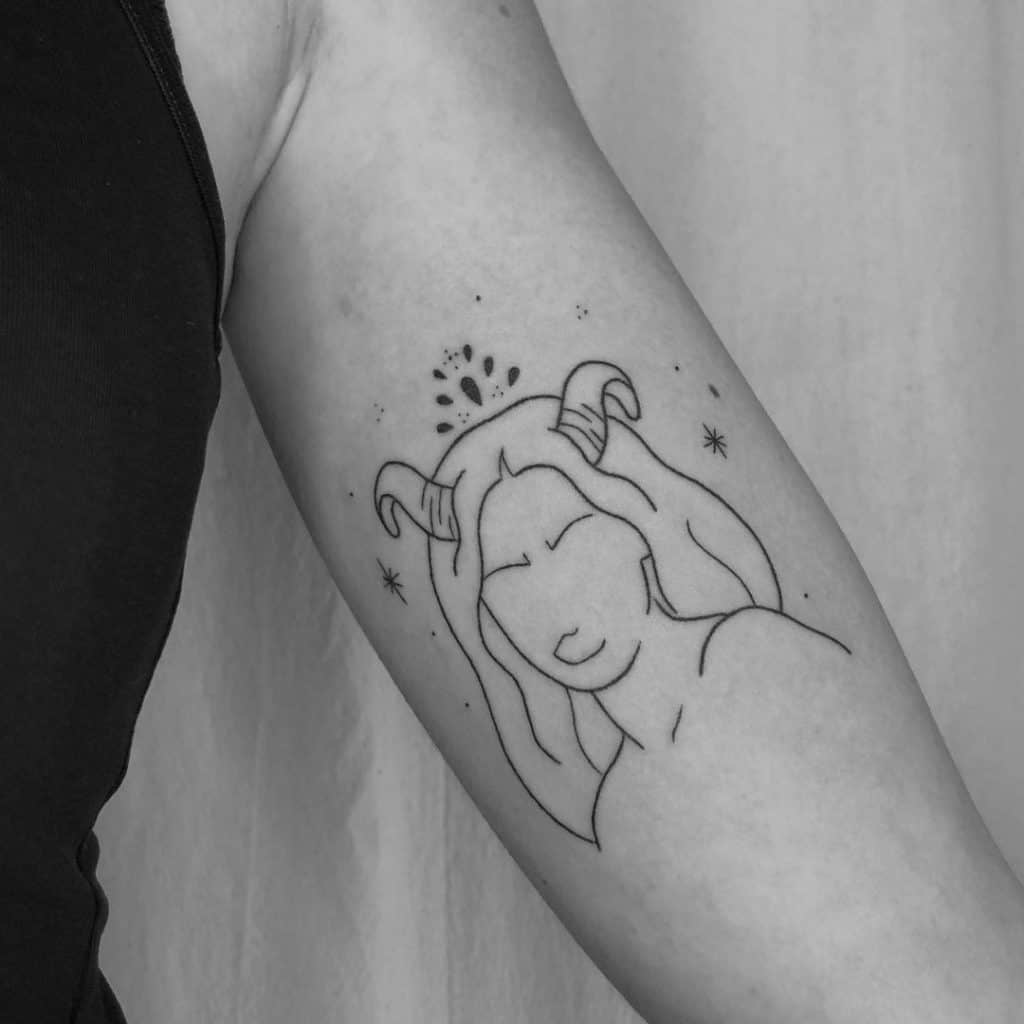 Female Taurus Tattoo 1