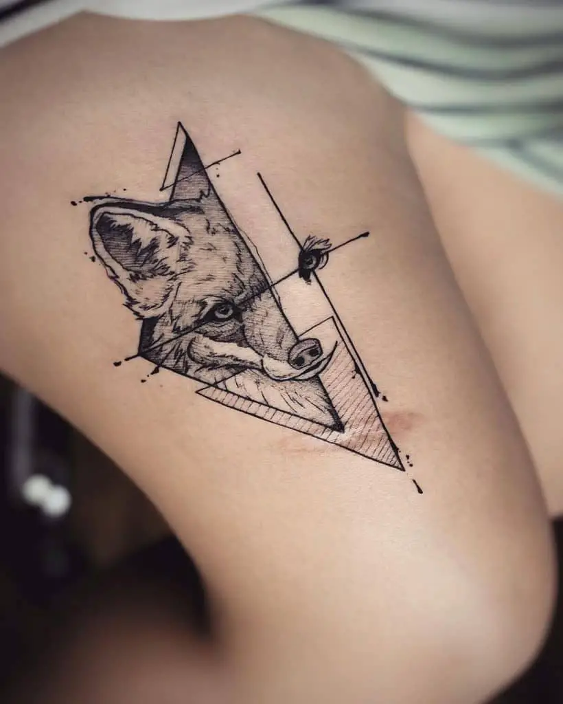 Geometric Fox Tattoo 1