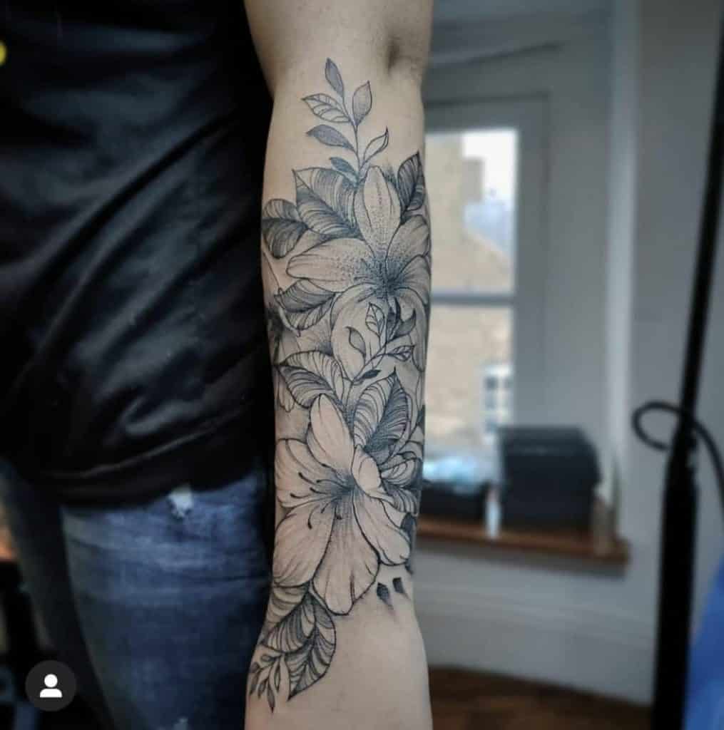 Lily Flower Tattoo 1