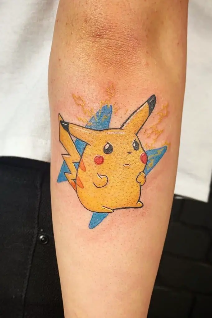 Mad Pikachu Tattoo 
