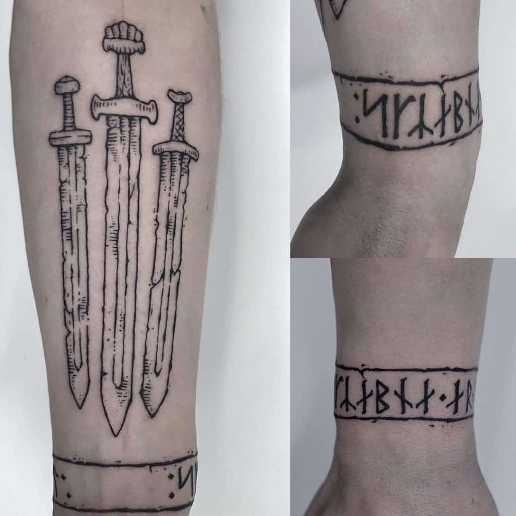 Medieval Themed Black and Gray Tattoos 1