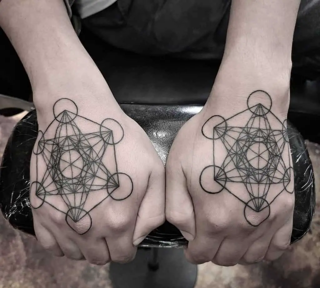 Metatron’s Cube tattoos 2