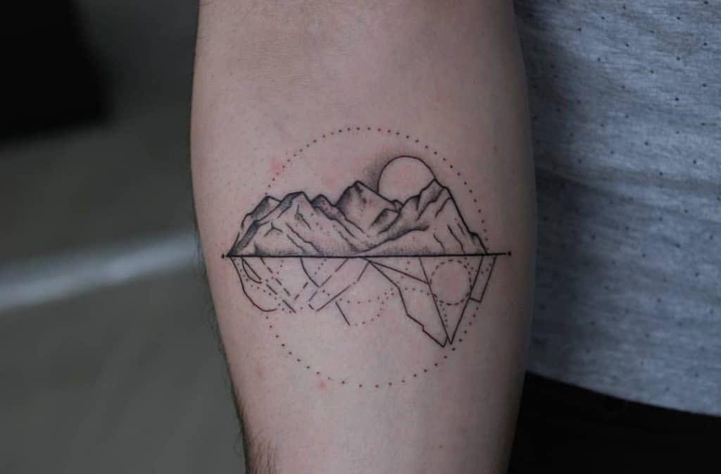Mountain Moon Tattoo 2