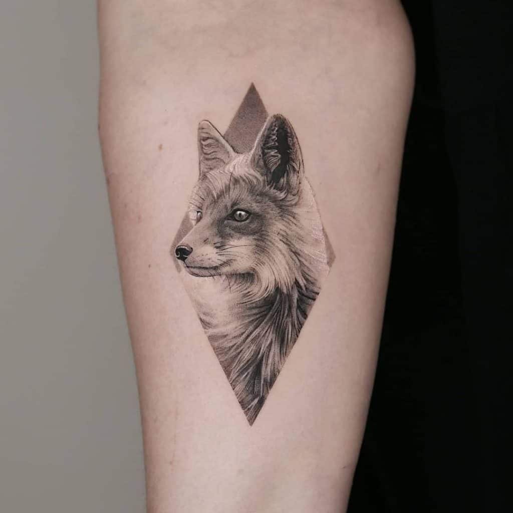 Naturalistic Fox Tattoo 2