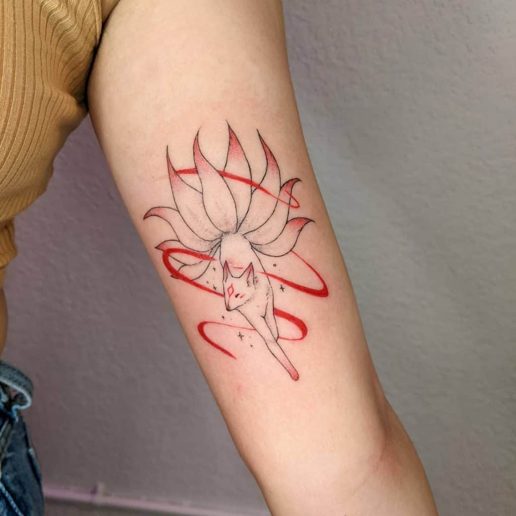 Fox Tattoos: Meaning, Symbolism, and Best Design Ideas for 2024 19 Nine-Tail Fox Tattoo 7