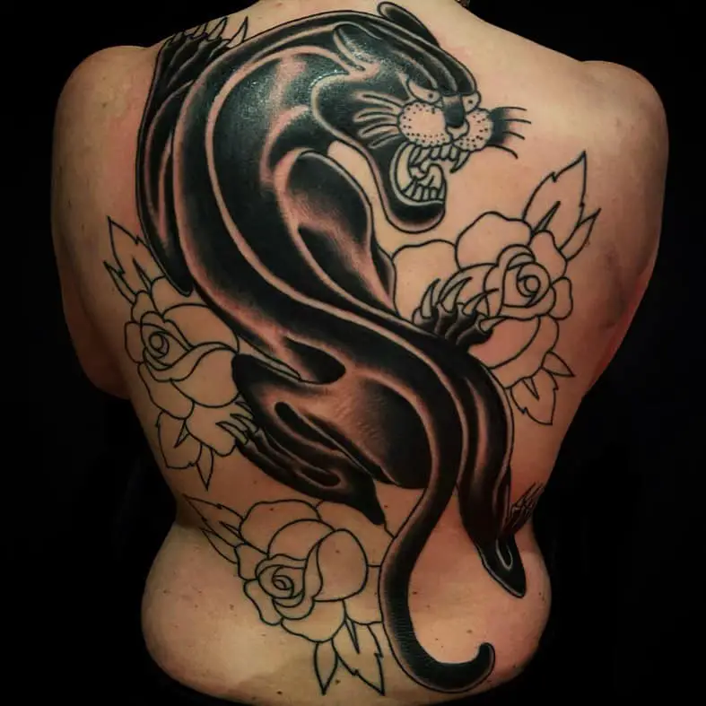 Panther Back Tattoo 1