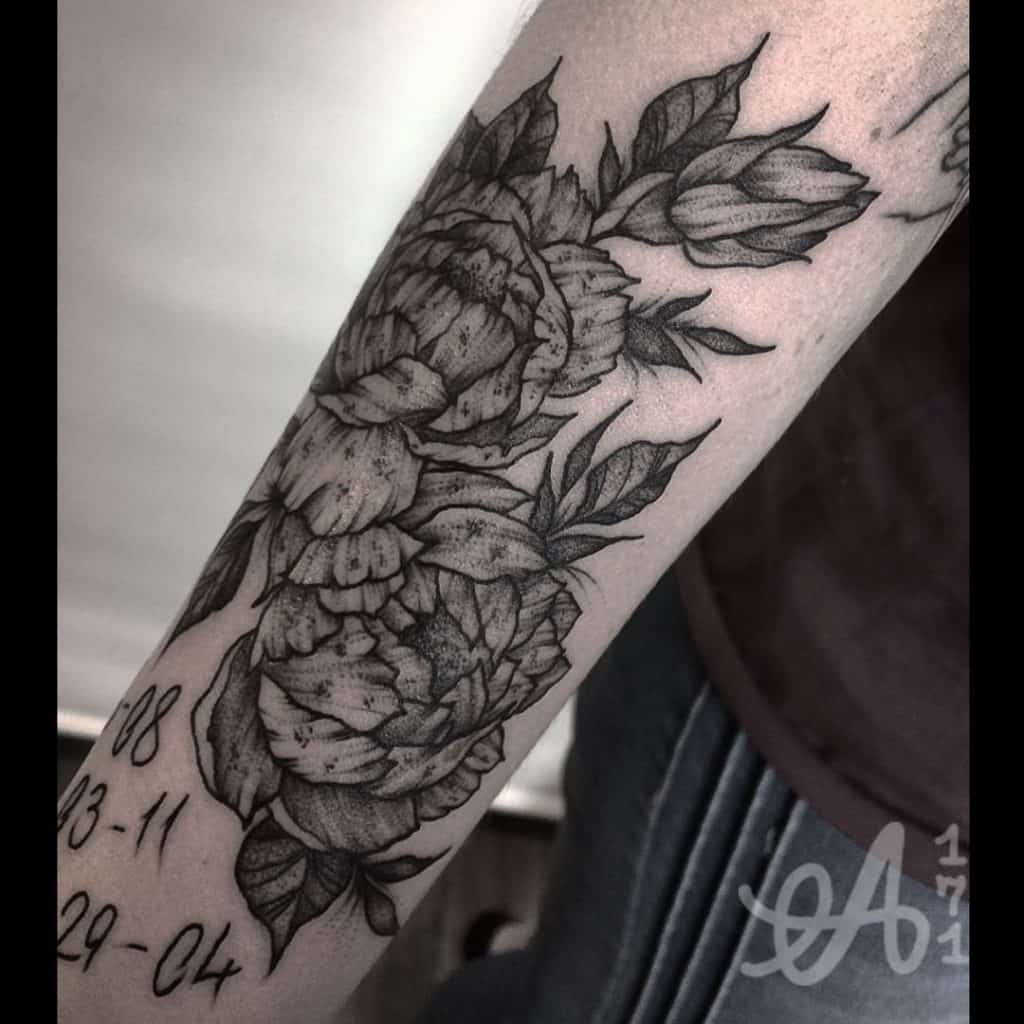 Peony Flower Tattoo 2