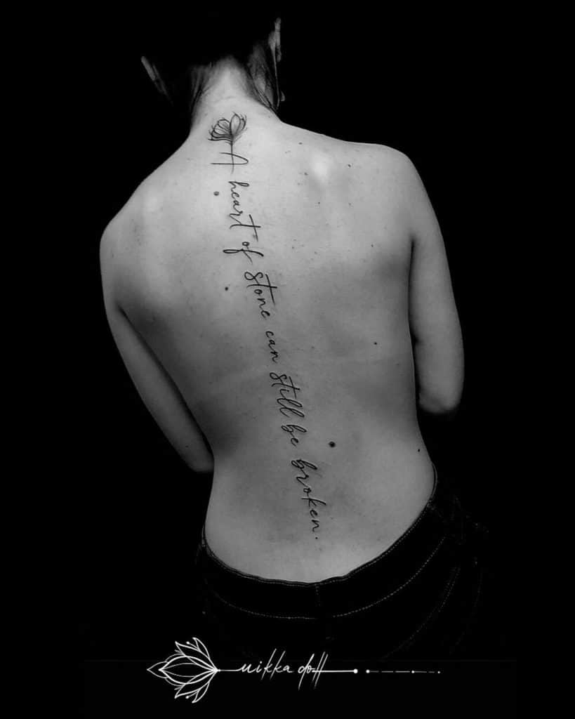 Quote Tattoos in Black and White 2