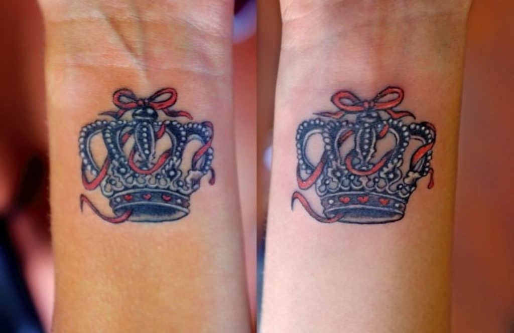Red Crown Tattoo on Arm
