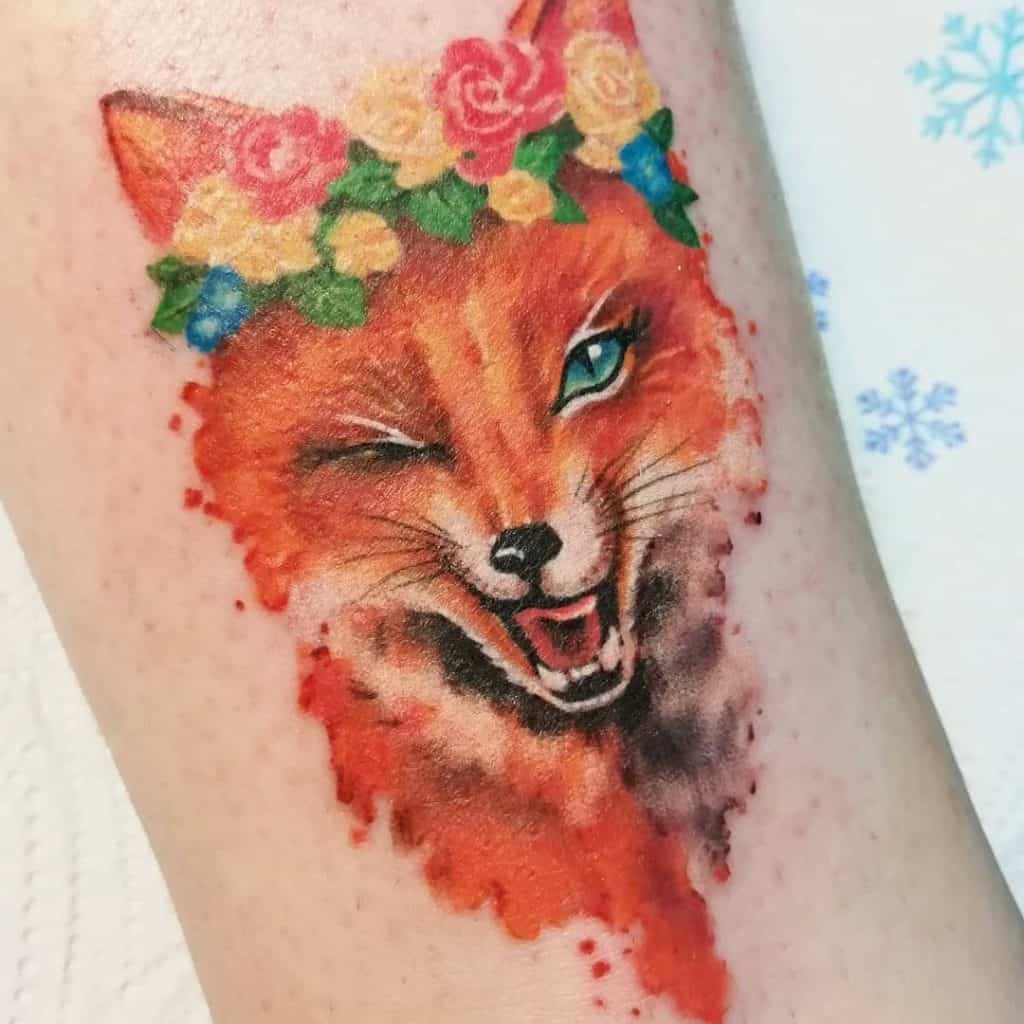 Fox Tattoos: Meaning, Symbolism, and Best Design Ideas for 2024 41 Red Fox Tattoo 1