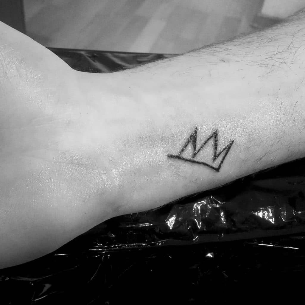 Simple Crown Tattoo on Arm
