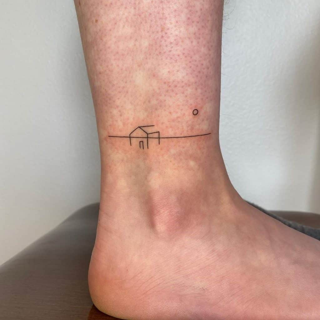 Small Ankle Tattoo House Inspo