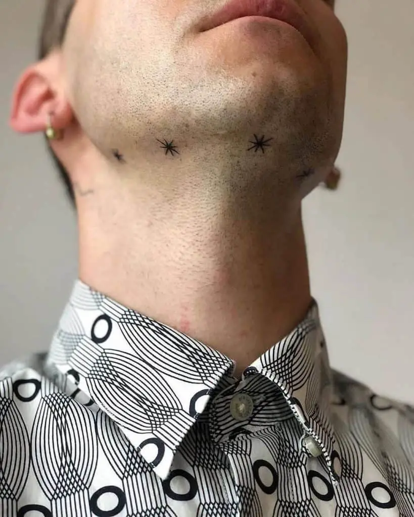 Small neck tattoo 1