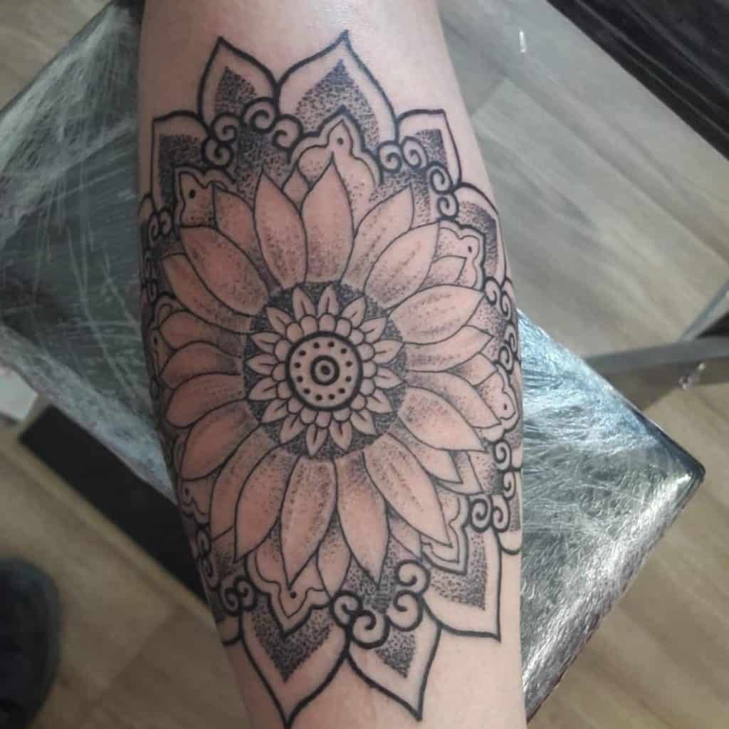Sunflower Tattoo For Men 3