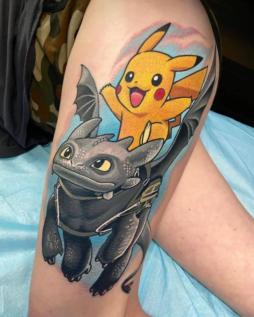Surprised Pikachu Tattoo Art