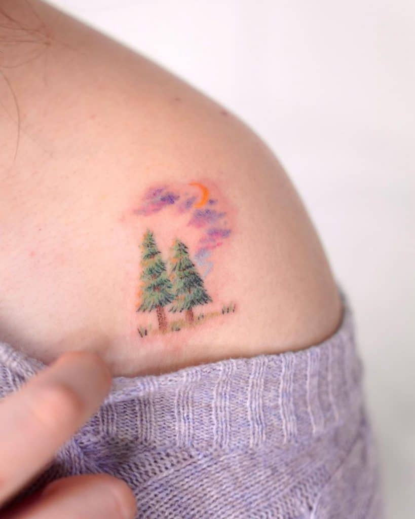 Tiny Tree Tattoo 2
