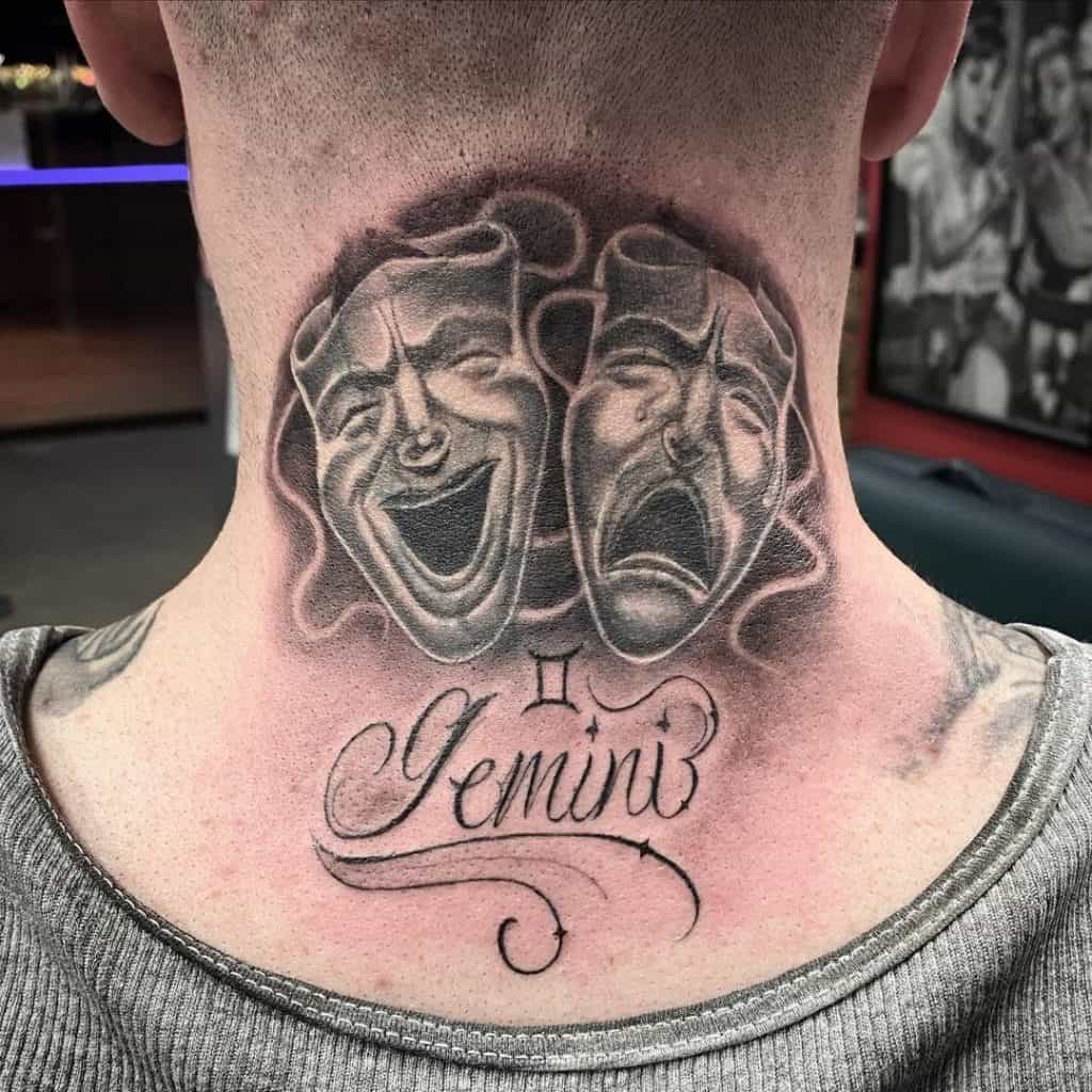 Unique neck tattoo 5