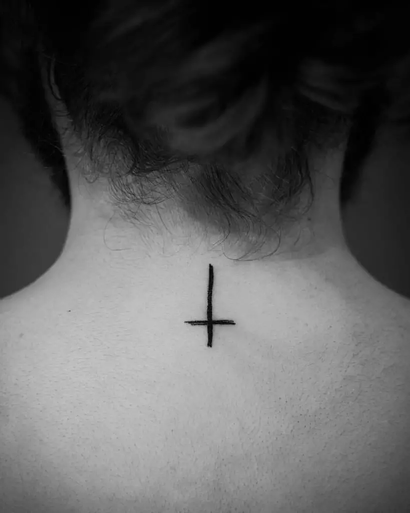 Upside Cross Tattoo 1