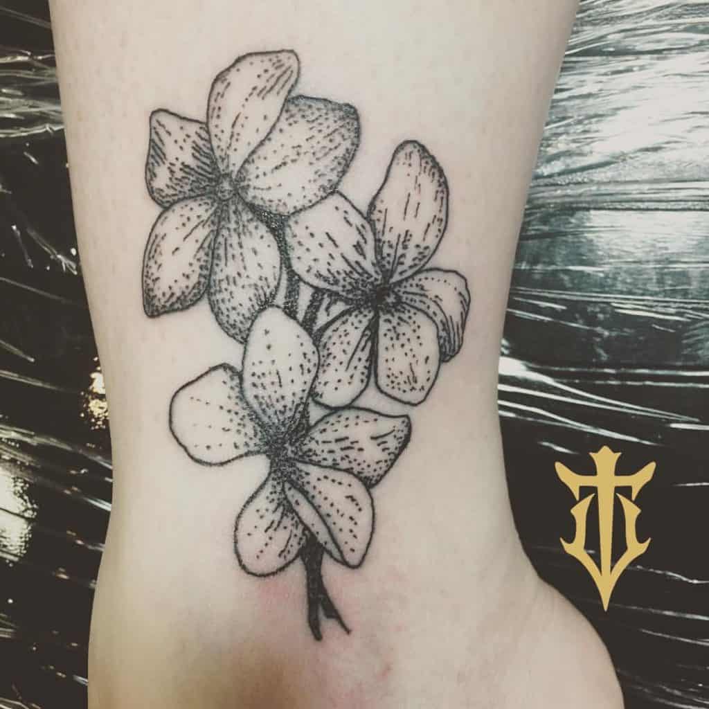 Violet Flower Tattoo 2