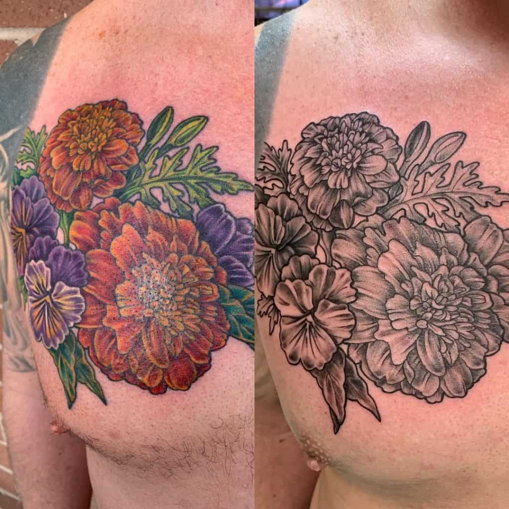 Violet Flower Tattoo 3