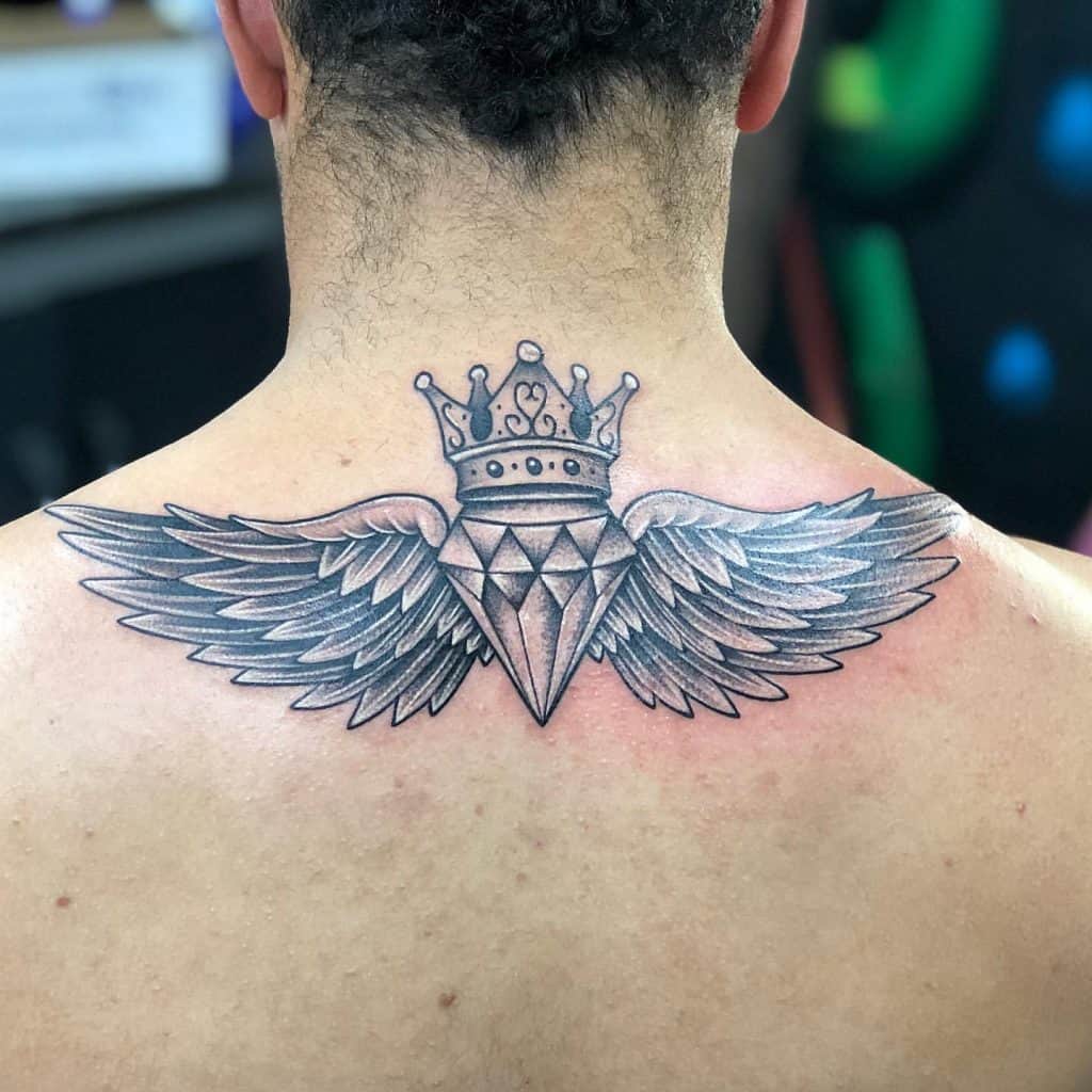 A Diamond With Wings Tattoo 1
