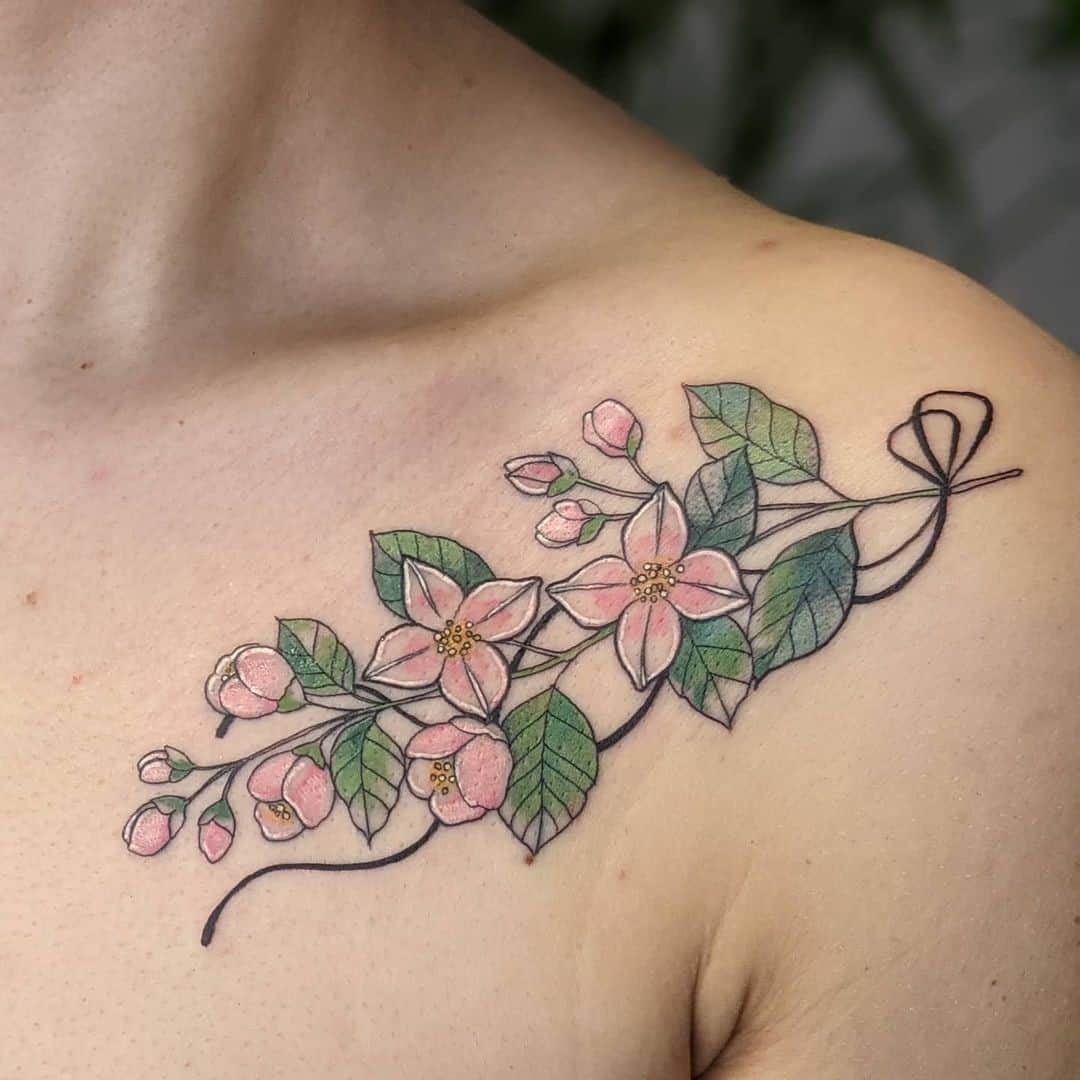 Arabian Jasmine Flower Tattoo 