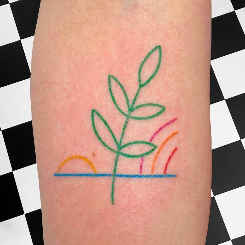 Artsy Rainbow Tattoo Ideas 