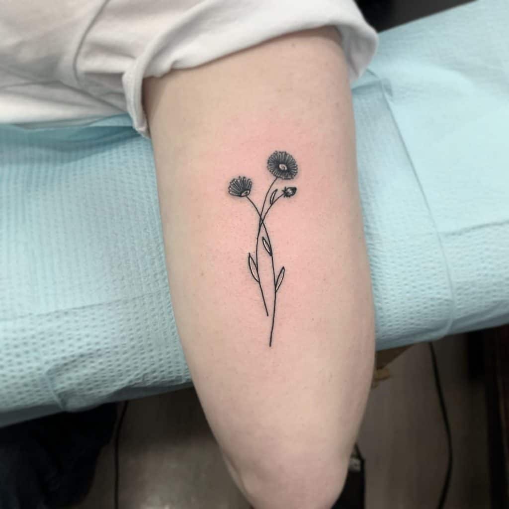 Aster Flower Tattoo 3