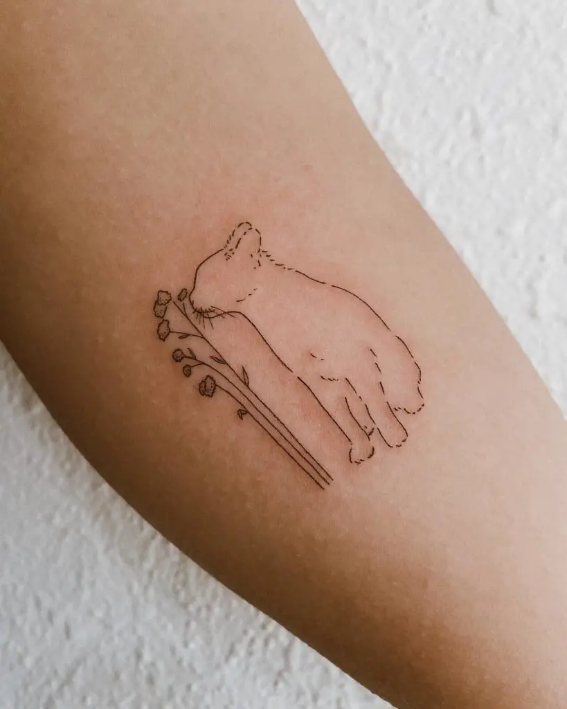 Cat tattoo with big meanings 5