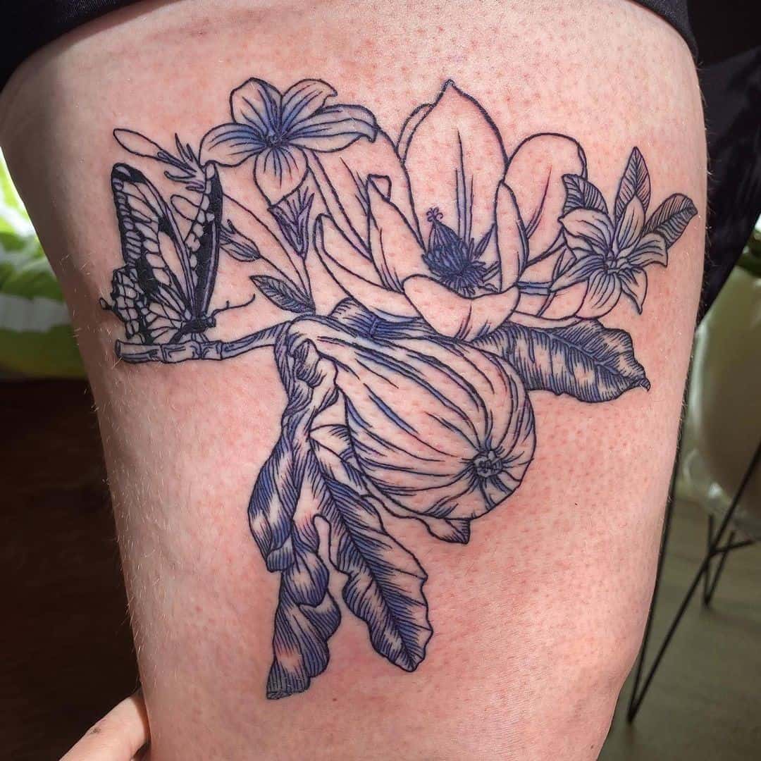 Giant Jasmine Flower Tattoo Idea