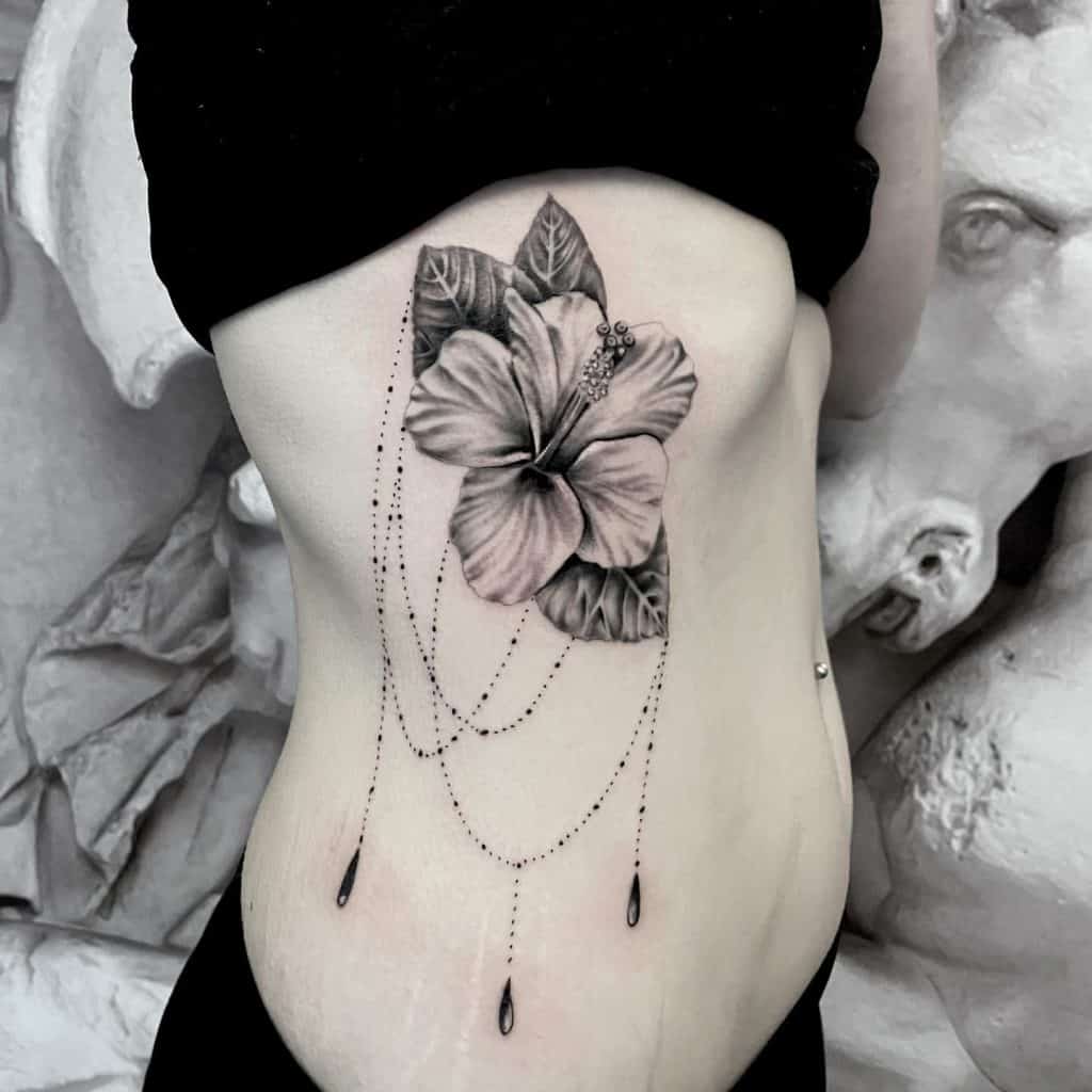 Hibiscus Flower Tattoo 3