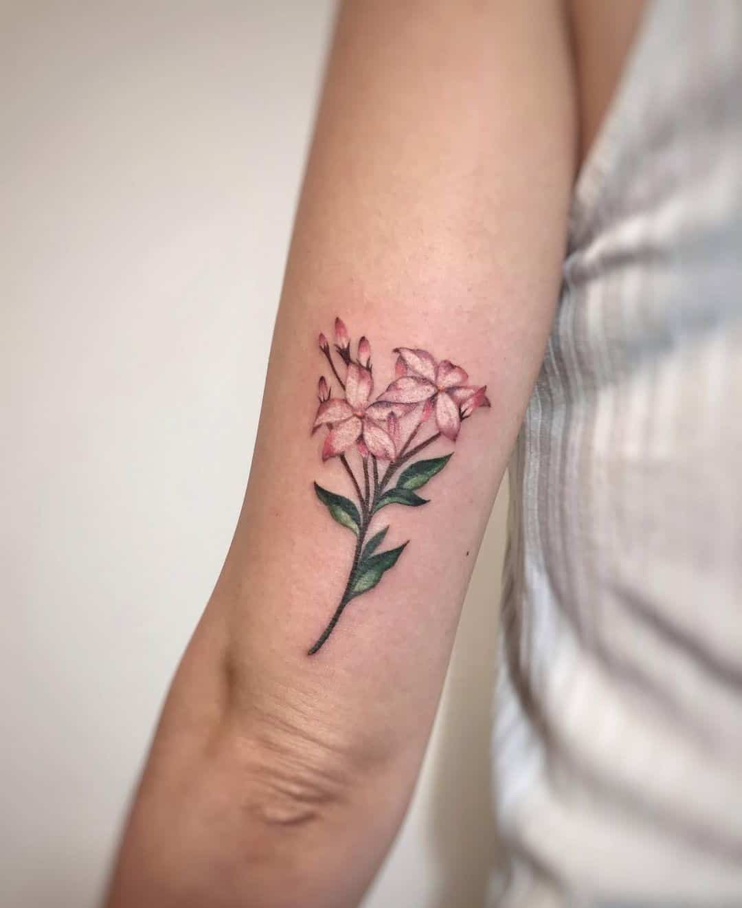 Jasmine Flower Tattoo Minimalist Design 