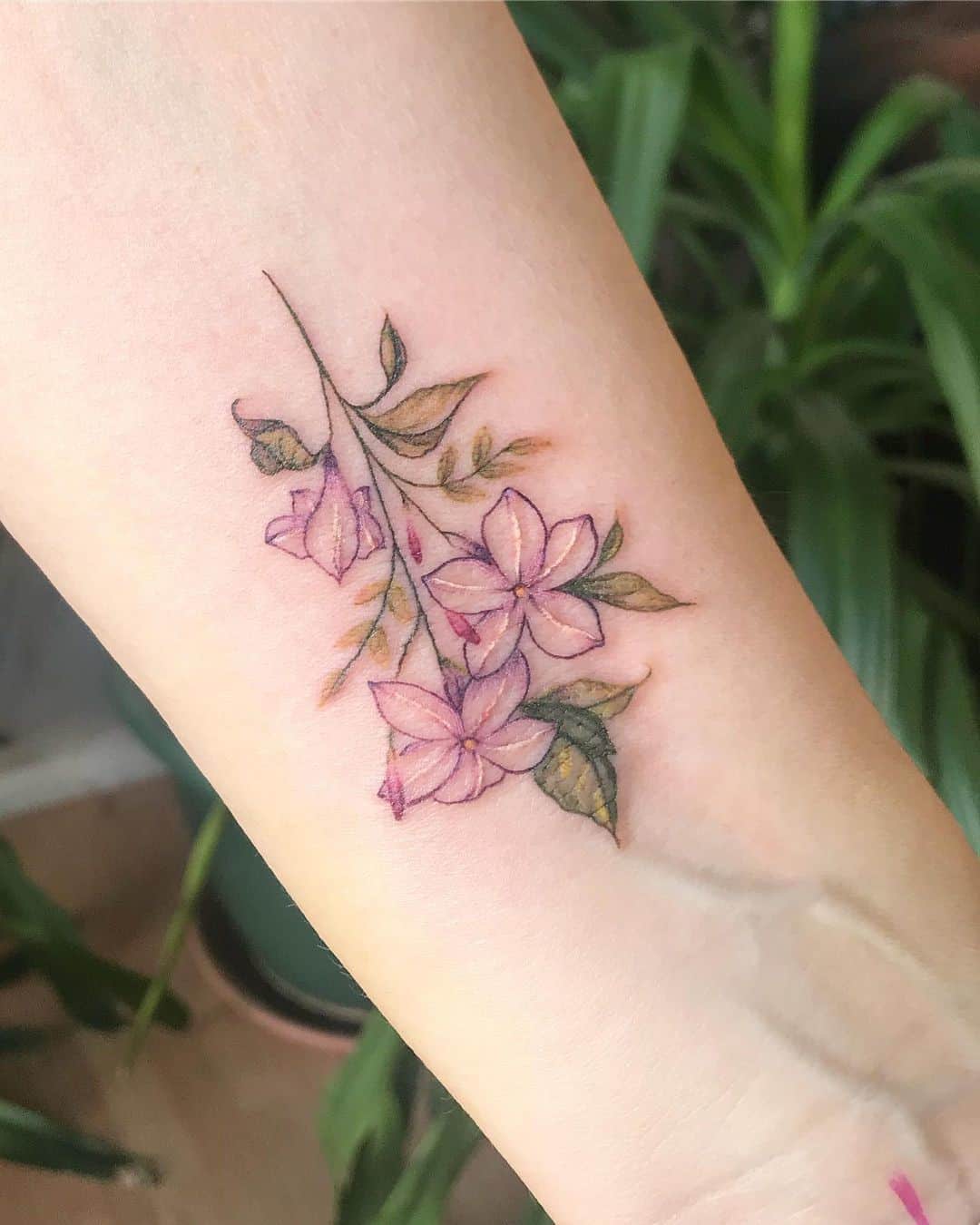 Jasmine Flower Tattoo Small Design 