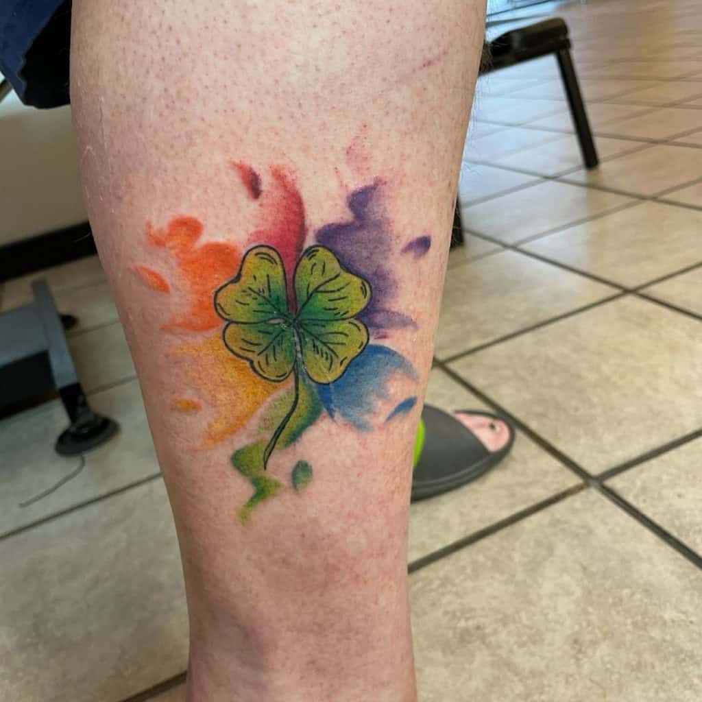 Leg Inspired Rainbow Tattoo Lucky Charm