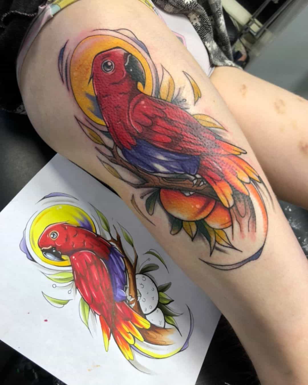 Parrot Tattoos Meaning 3