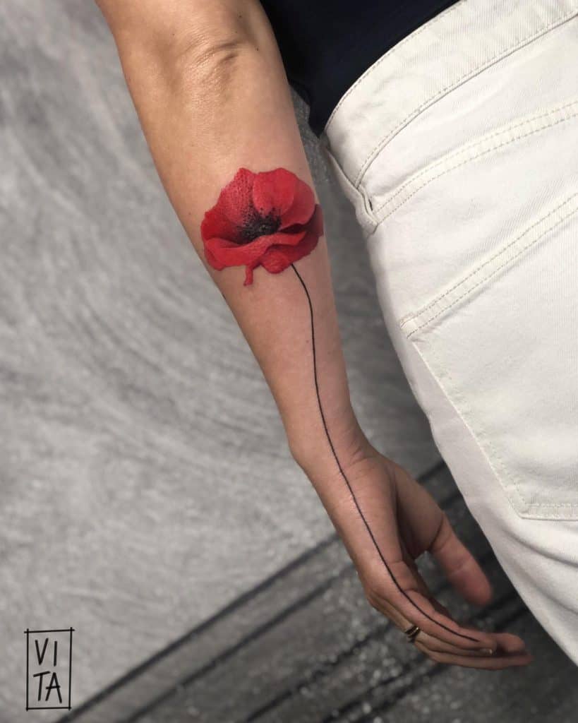 Poppy Flower Tattoo 1