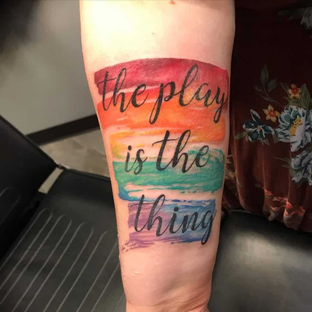 Rainbow Inspired Quote Tattoo