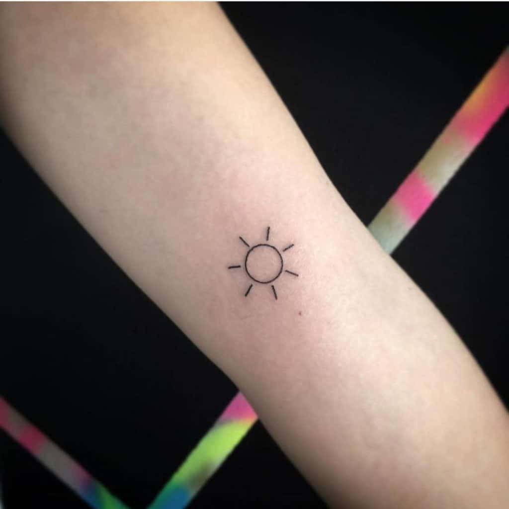 Sun tattoo with big meanings 5