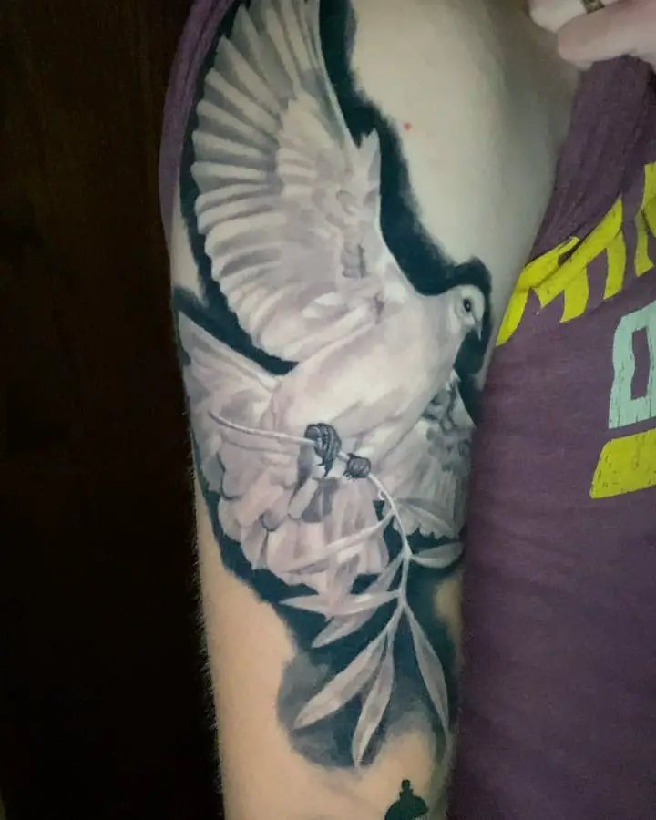 The Dove With Olive Branch Tattoo 3