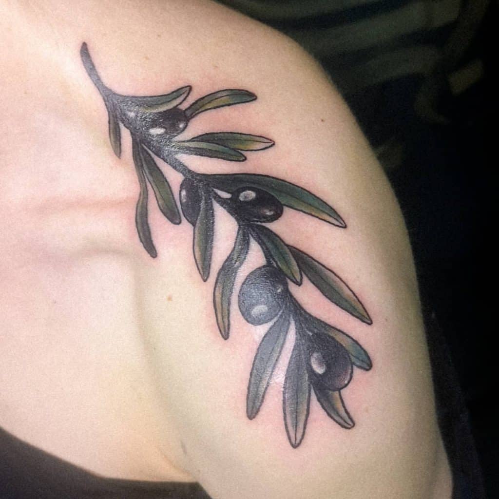 The Shoulder Olive Branch Tattoo