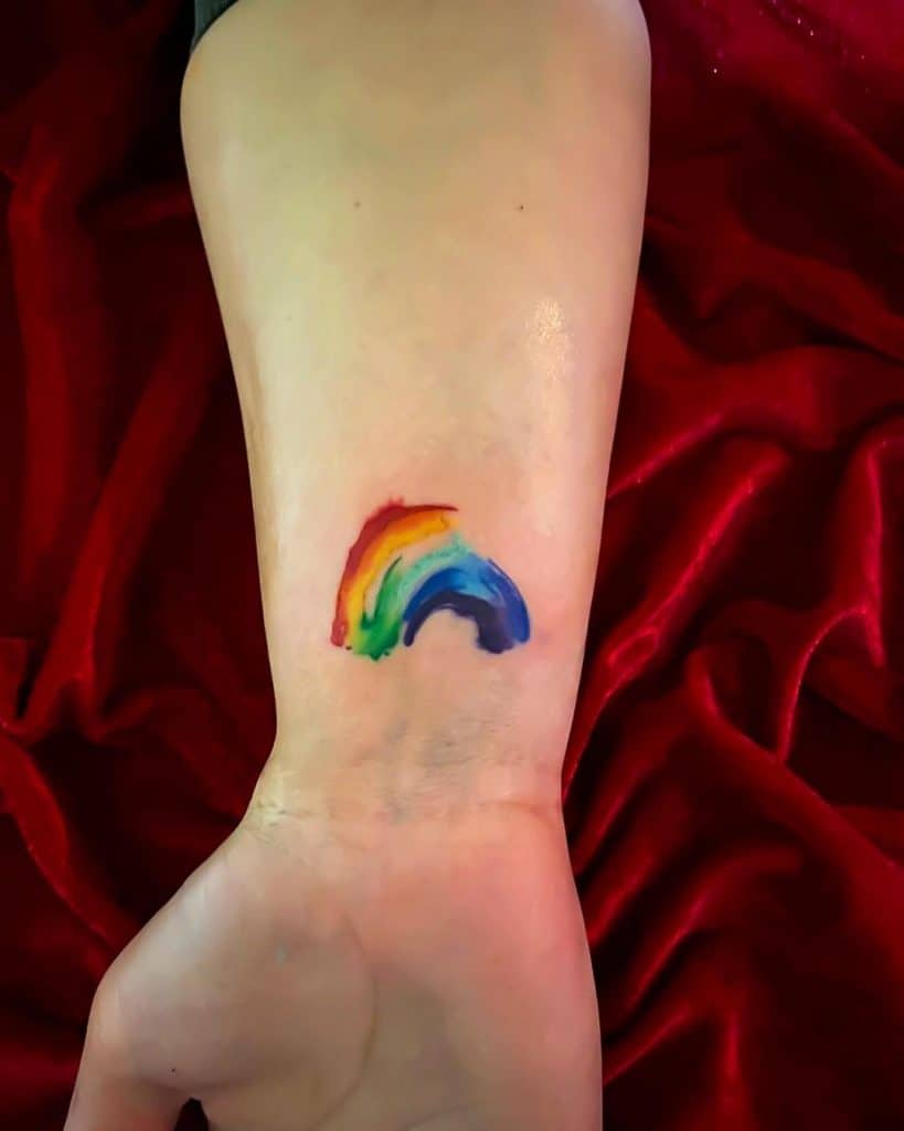 Watercolor Rainbow Tattoo 
