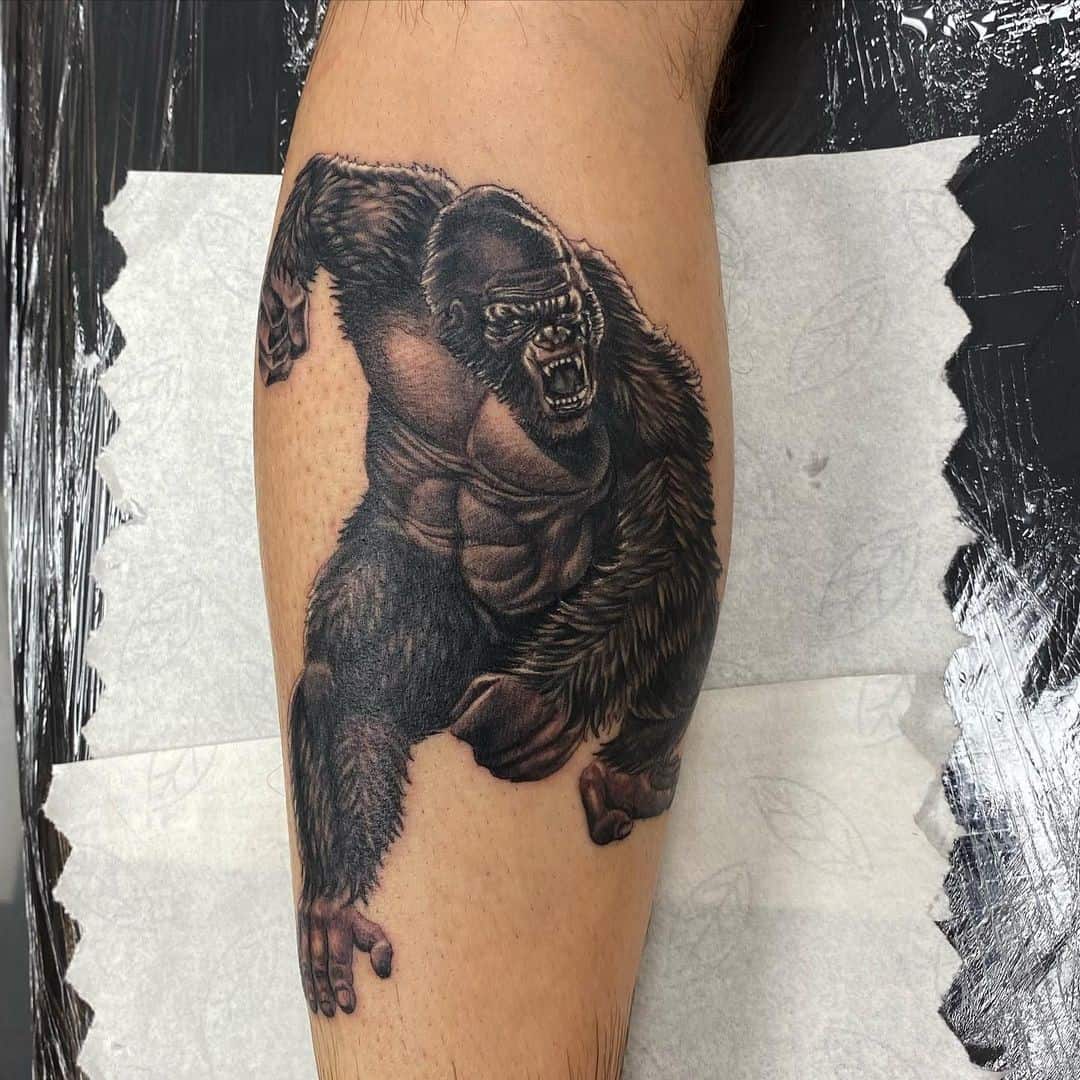 Black King Kong Tattoo Idea
