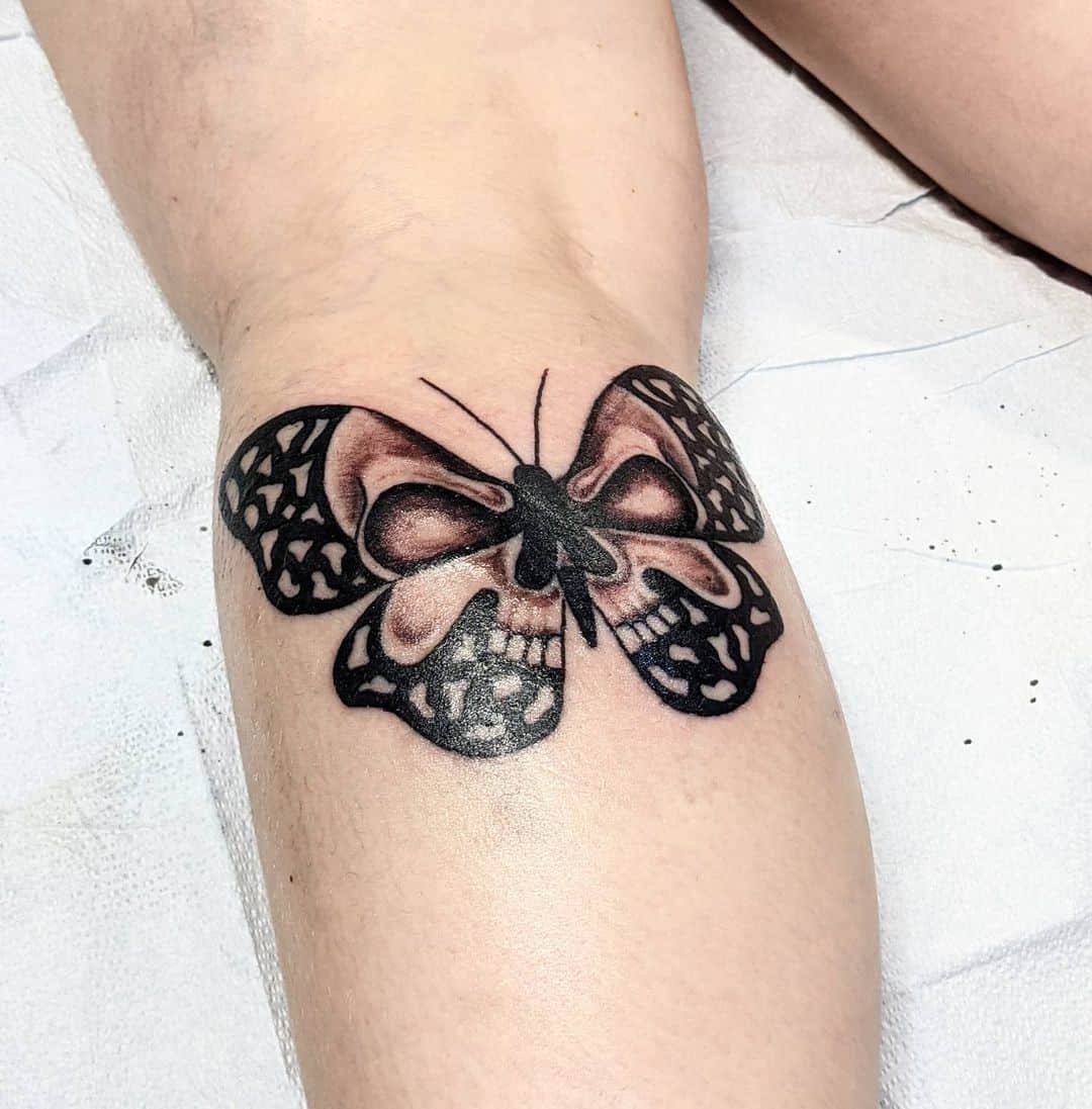 Butterfly Calf Tattoo Ideas
