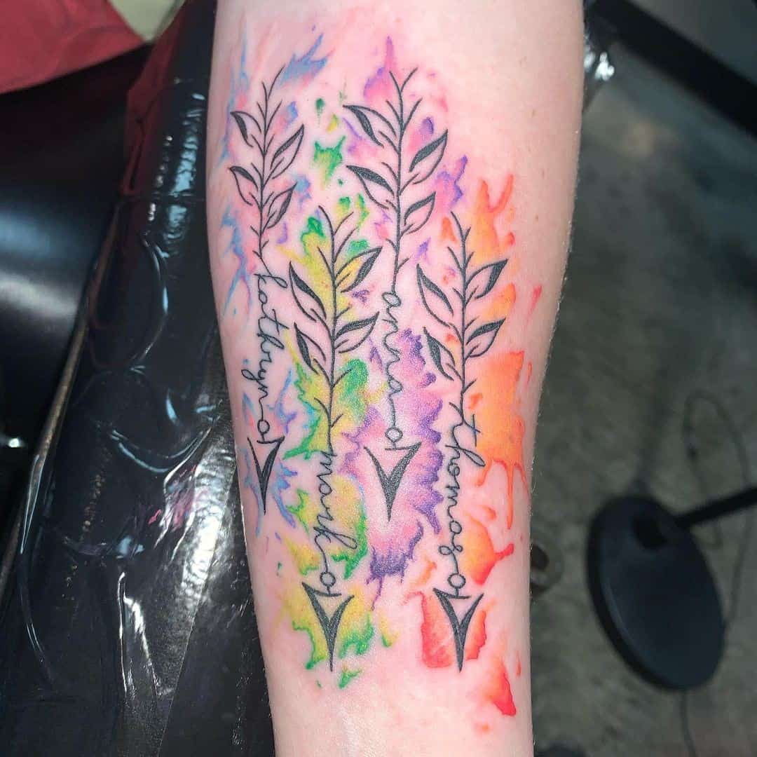 Colorful Arrows Tattoo