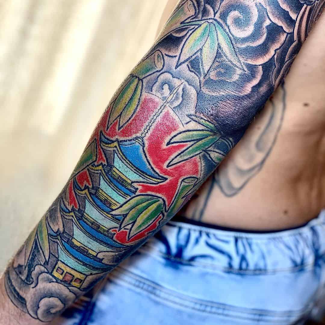 Colorful sleeve tattoo 4