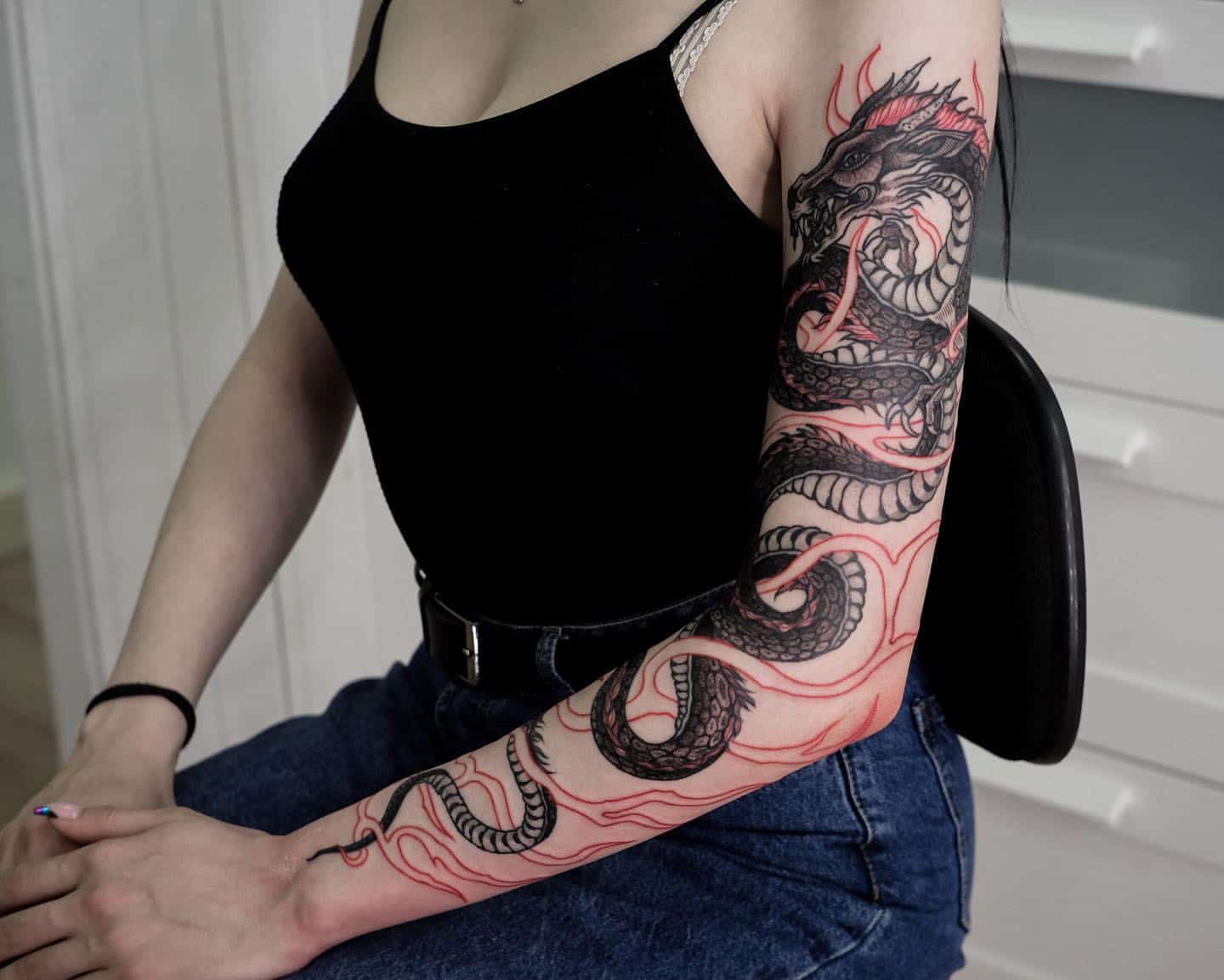 Dragon sleeve tattoo 2